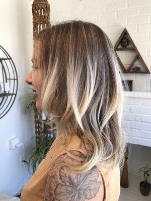 Icy cool balayage by Sonya