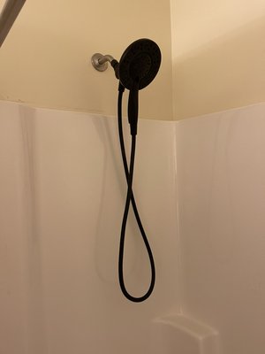 New shower head with pull out spray