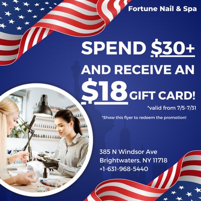 Celebrate the 4th of July with Fortune Nail Spa!