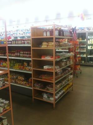 Some aisles on the grocery side.