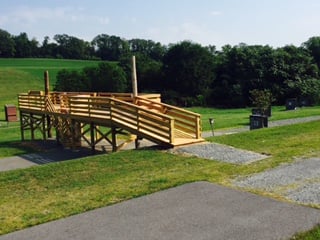 New Archery station with stationary targets out to 40 yards.