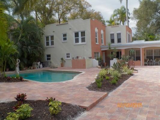 We paved the Pool area and driveway.