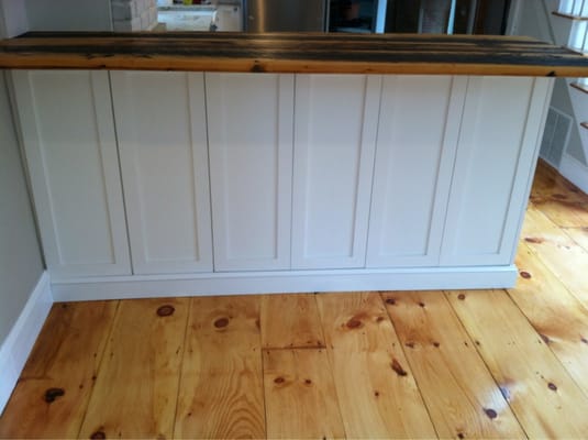 Bar with reclaimed Wood Top.