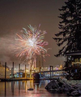 Every New Years we put on a huge fire work display right in front of Squirez. This picture was taken at the beginning of 2018!