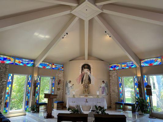 Adoration Chapel at right side of church