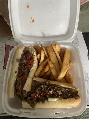 Cheesesteak Platter with fries