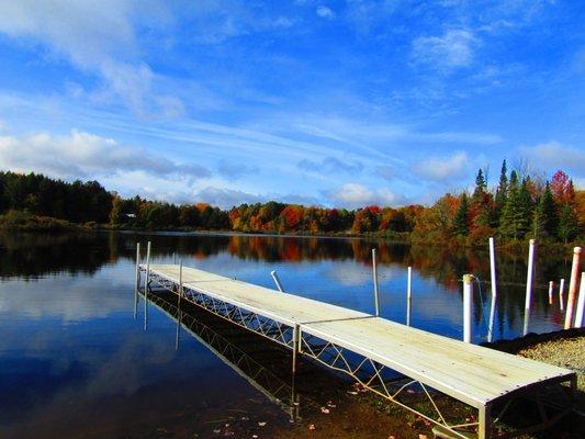 Dock on the lake ,right at the campground.