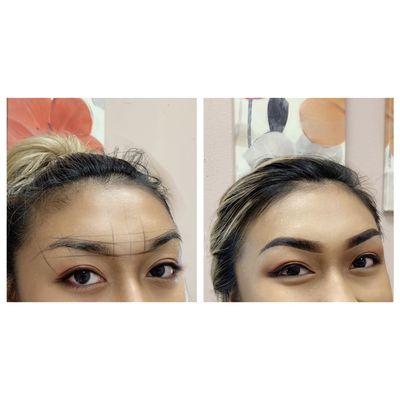 Ombre powder brows - semi permanent lasts 2-3 years $350