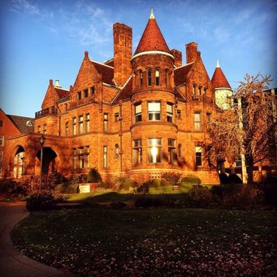 Cupples House at sunset.