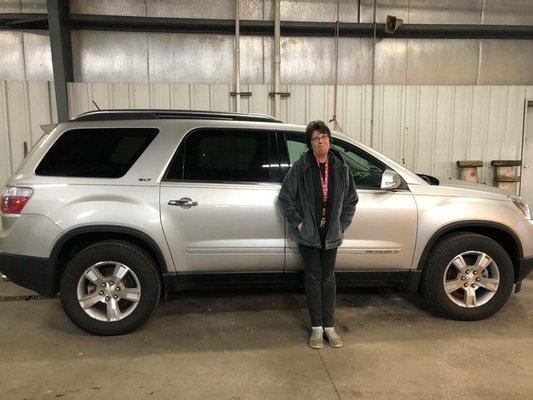 Karen McLaughlin~ 2008 GMC Arcadia~"Kim is awesome to work with" Thanks for another purchase here at Teamray