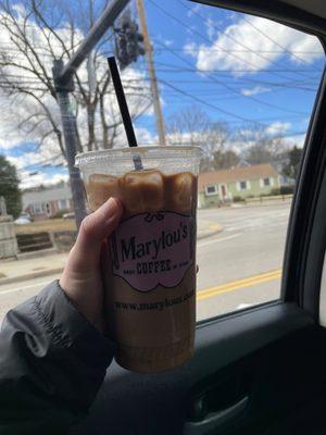 Peanut butter iced coffee