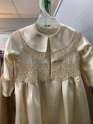 Christening dress, made from grandmother's wedding dress.