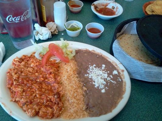 Huevos Rancheros with handmade fresh tortillas