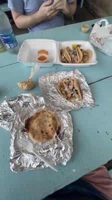 Chicken Tacos & Pupusas