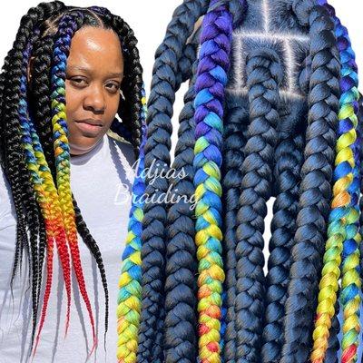 Jumbo box braids