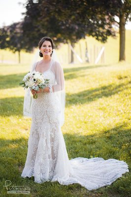 Vanessa in her Allure wedding dress from Bridals by Elena courstesy of Petruzzo photography