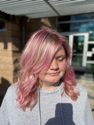 Pink hair