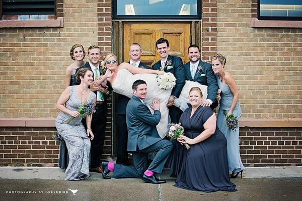 One of many amazingly fun bridal parties!