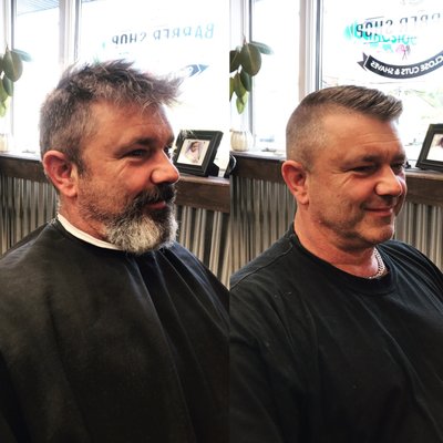 Look at this transformation!!  Carl is all set for the weekend!!  Thank you for your continued support year after year!