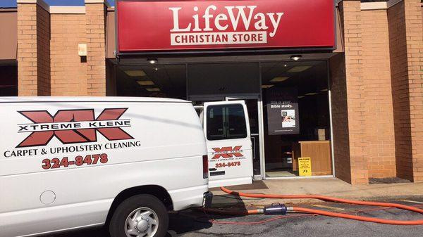 Cleaning all Lifeway Christian Bookstores in Alabama and some in Georgia. This store was in Atlanta.