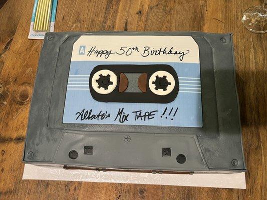 80s Mix Tape Bday Cake