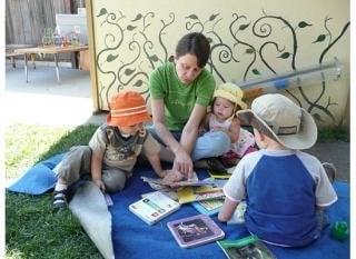 We read books with our teachers every day.