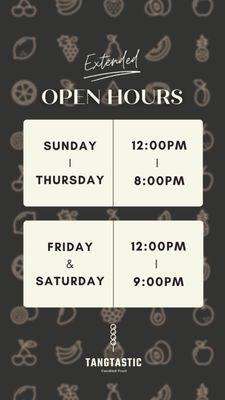 Open hours