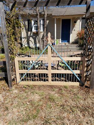 Wood/ Iron rod gate repair