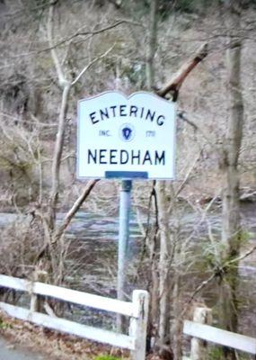 Entering Needham across the Charles River.