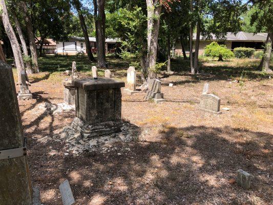 Graves just outside peoples backyards.