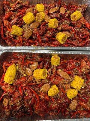 7 pounds of crawfish...