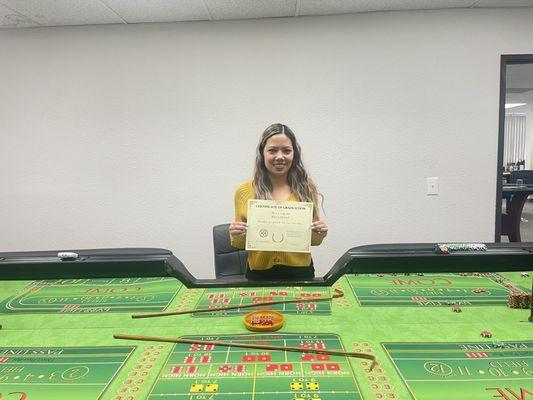 Alicia recently got hired at Sycuan Casino.