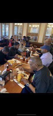 The "Men of Faith"meet monthly to encourage each other and embrace brotherhood