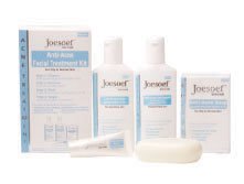 Acne Facial Treatment Kit 4 Step Regimen using natural volcanic sulfur.