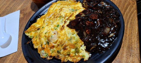 Jajang rice and egg