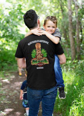 "Tiki Time for our Maui Tiki Guy T-shirt, this tee is for those who live for island vibes #TikiTime #AllTheTime #MauiTikiGuyTee #AlohaRide