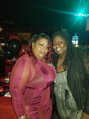 Me and my daughter at my Red and Black Birthday Bash. Compliments of Marlene's !