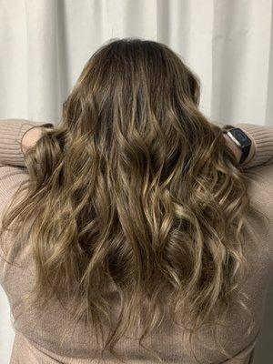 Cool toned balayaged brunette