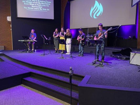 Teen Sunday with an all-teen worship band!