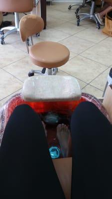 Soaking my feet.