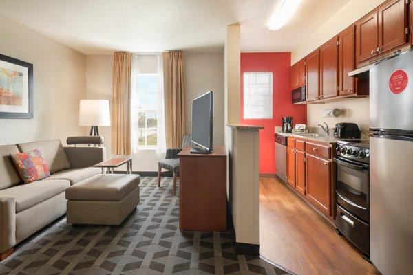 All of our suites feature fully equipped kitchens with service for four.