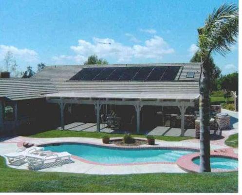 Solar pool Heating