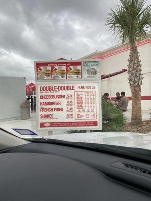 Drive thru menu