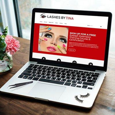 Lashes By Tina | Custom website design by Jasmine Walker Design