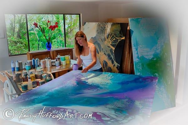 Here is a example of Randy Hufford's Lifestyle photographs of artist Eva Roberts.