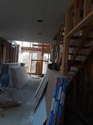 installation of drywall