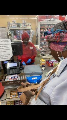 This cashier is very Spicey and rude ( don't like her )