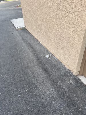 Broken bottles near garages and parking . Be careful !!!!