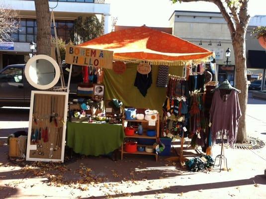 Bohemian Hollow's booth at the art walk.