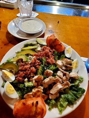 California Cobb Salad, switched to ranch dressing on the side. Delicious!!